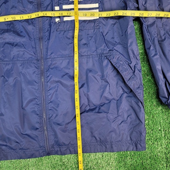 Vintage Men's Adidas Navy Zip Up Windbreaker Jacket Size XL - Picture 8 of 8